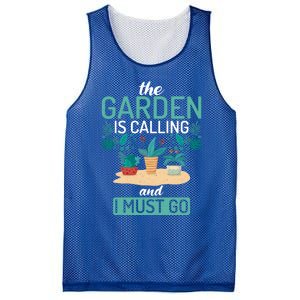 The Garden Is Calling And I Must Go Outdoor And Gardening Gift Mesh Reversible Basketball Jersey Tank