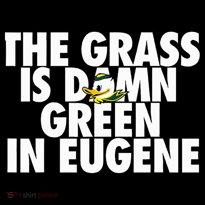 The Grass Is Damn Green In Eugene Flexfit Unipanel Trucker Cap