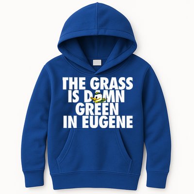 The Grass Is Damn Green In Eugene Kids Hoodie
