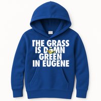 The Grass Is Damn Green In Eugene Kids Hoodie