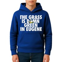 The Grass Is Damn Green In Eugene Kids Hoodie