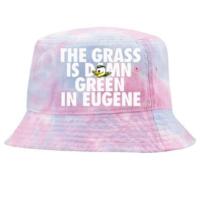 The Grass Is Damn Green In Eugene Tie-Dyed Bucket Hat