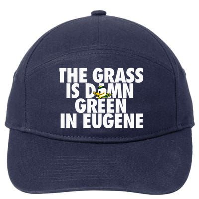 The Grass Is Damn Green In Eugene 7-Panel Snapback Hat