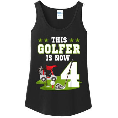 This Golfer Is Now 4 Year Old Birthday 4rd Golf Party Ladies Essential Tank