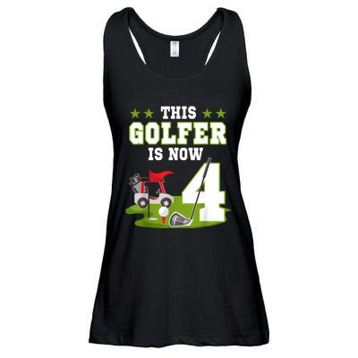 This Golfer Is Now 4 Year Old Birthday 4rd Golf Party Ladies Essential Flowy Tank