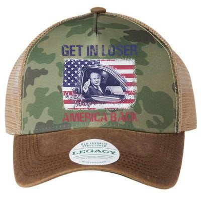 Trump Get In Loser WeRe Taking America Back Legacy Tie Dye Trucker Hat