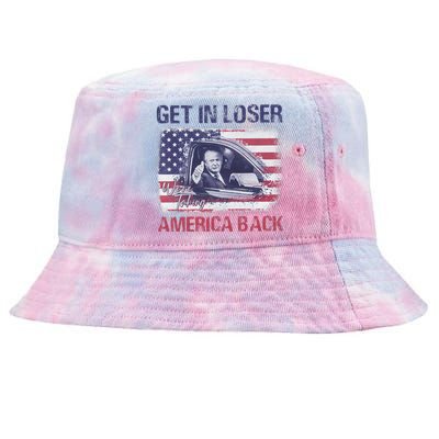 Trump Get In Loser WeRe Taking America Back Tie-Dyed Bucket Hat