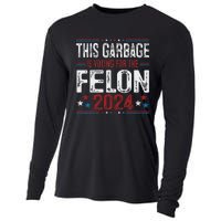 This Garbage Is Voting For The Felon Funny Trump 2024 Cooling Performance Long Sleeve Crew