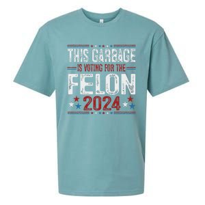 This Garbage Is Voting For The Felon Funny Trump 2024 Sueded Cloud Jersey T-Shirt