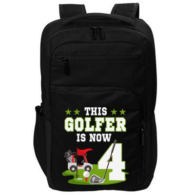 This Golfer Is Now 4 Year Old Birthday 4rd Golf Party Impact Tech Backpack