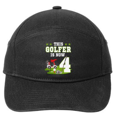 This Golfer Is Now 4 Year Old Birthday 4rd Golf Party 7-Panel Snapback Hat