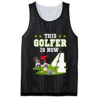 This Golfer Is Now 4 Year Old Birthday 4rd Golf Party Mesh Reversible Basketball Jersey Tank