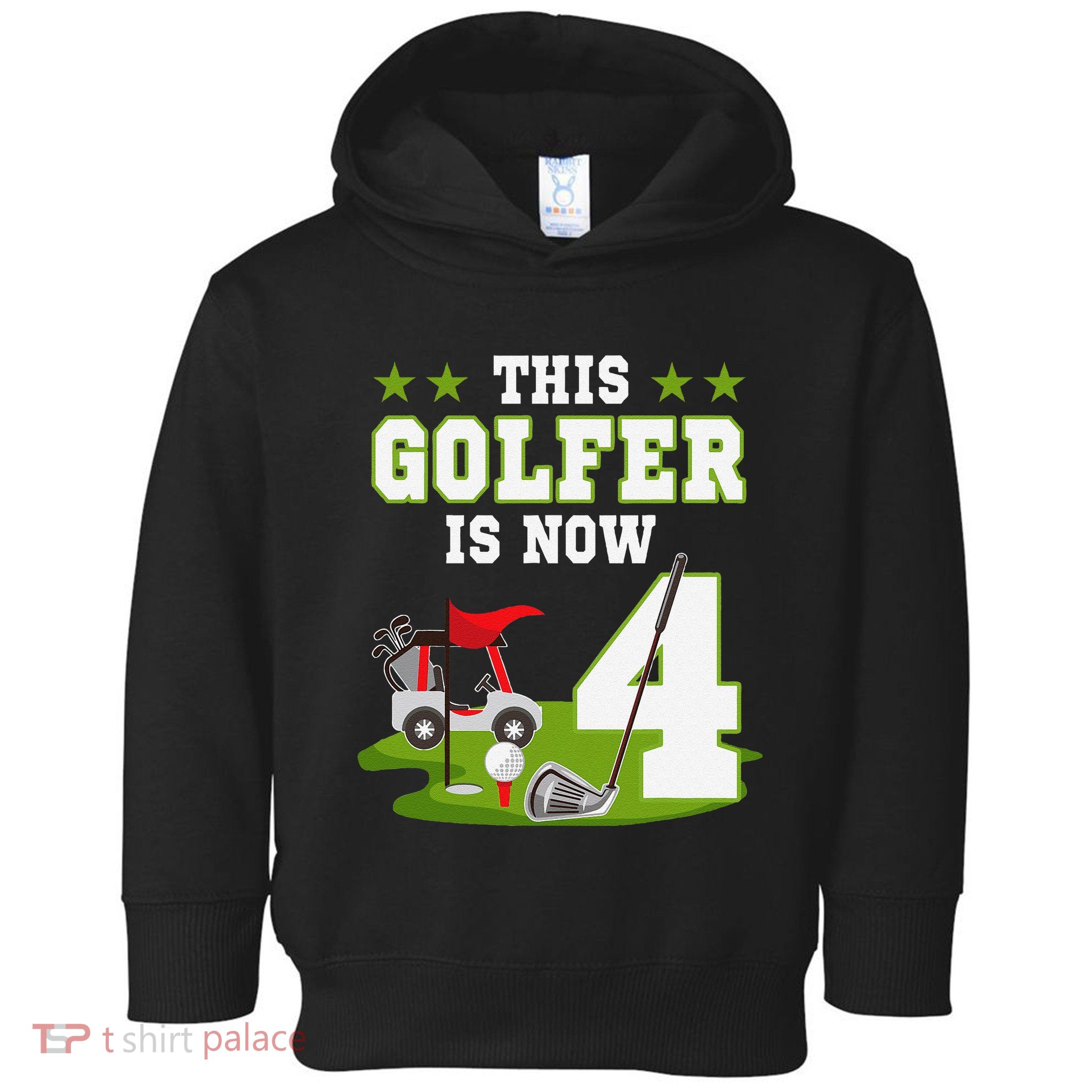 This Golfer Is Now 4 Year Old Birthday 4rd Golf Party Toddler Hoodie