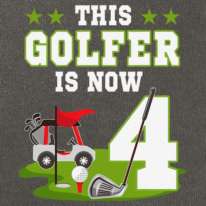 This Golfer Is Now 4 Year Old Birthday 4rd Golf Party Cotton Canvas Backpack
