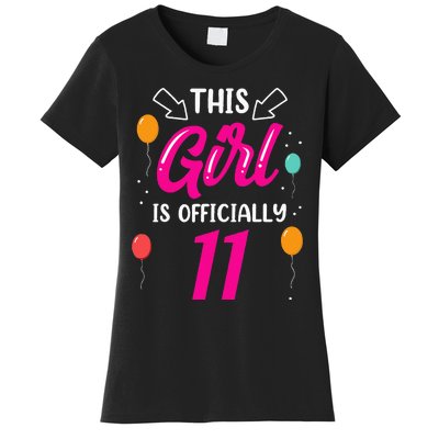 This Girl Is 11 Years Old Age Girls Birthday Women's T-Shirt