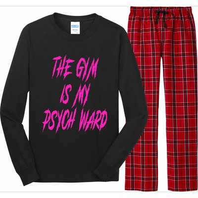 They Gym Is My Ward Funny Cute P.Sych Joke Fitness Workout Long Sleeve Pajama Set