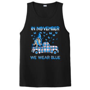 Truck Gnomes In November We Wear Blue Diabetes Awareness Meaningful Gift PosiCharge Competitor Tank