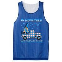 Truck Gnomes In November We Wear Blue Diabetes Awareness Meaningful Gift Mesh Reversible Basketball Jersey Tank