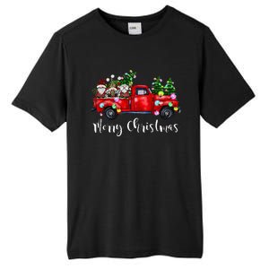 Three Gnomes In Red Truck Merry Christmas Tree Light Gnomies Tall Fusion ChromaSoft Performance T-Shirt