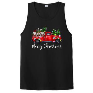 Three Gnomes In Red Truck Merry Christmas Tree Light Gnomies PosiCharge Competitor Tank