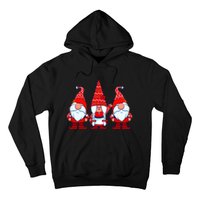 Three Gnomes In Red Costume Christmas Cute Holiday Xmas Gift Hoodie