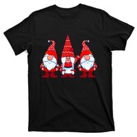 Three Gnomes In Red Costume Christmas Cute Holiday Xmas Gift T-Shirt