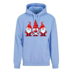 Three Gnomes In Red Costume Christmas Cute Holiday Xmas Gift Unisex Surf Hoodie