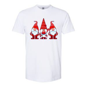 Three Gnomes In Red Costume Christmas Cute Holiday Xmas Gift Softstyle CVC T-Shirt