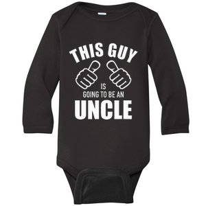 This guy is going to be an uncle pregnancy announcement Baby Long Sleeve Bodysuit