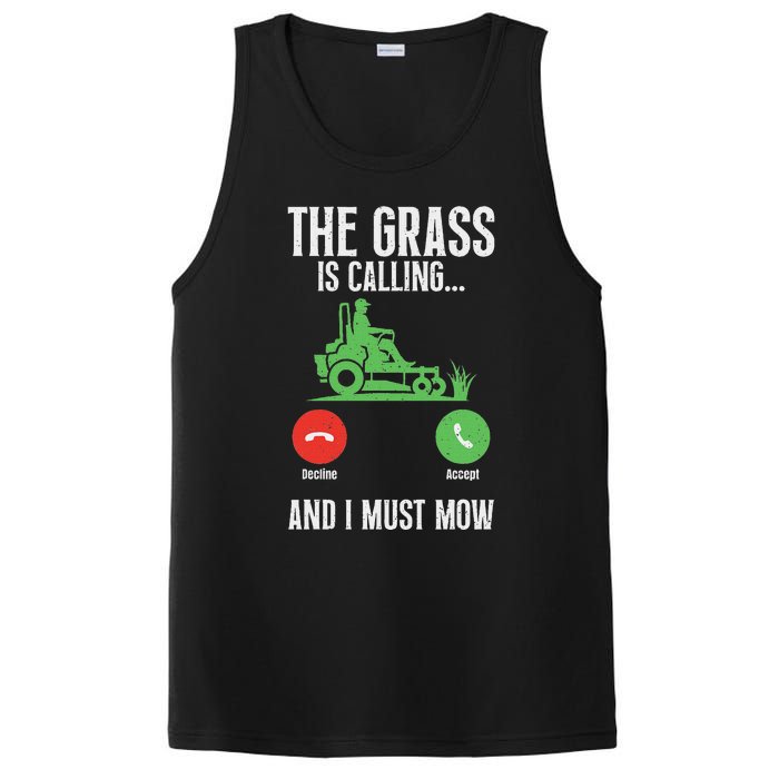 The Grass Is Calling And I Must Mow Landscaper PosiCharge Competitor Tank