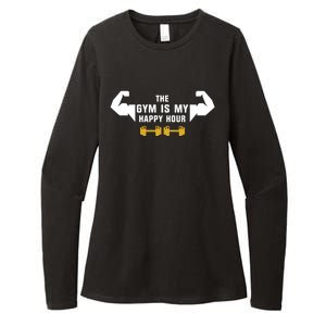 The Gym Is My Happy Hour Workout Motivation And Meaningful Gift Womens CVC Long Sleeve Shirt