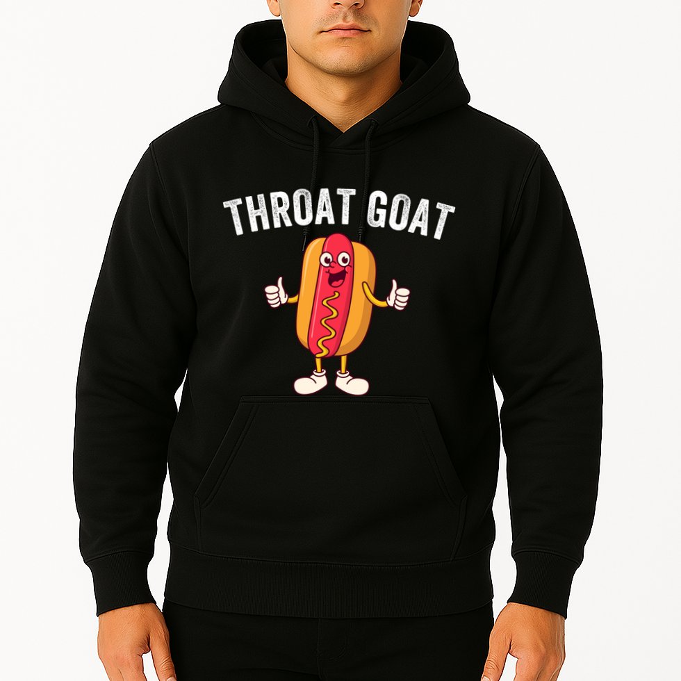 Throat Goat Inappropriate Comment Funny Gag Gift White Elephant Prank Gift Hoodie