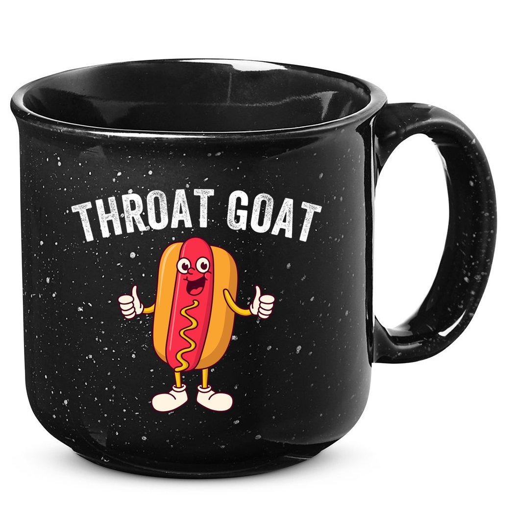 Throat Goat Inappropriate Comment Funny Gag Gift White Elephant Prank Gift 15oz Campfire Ceramic Mug