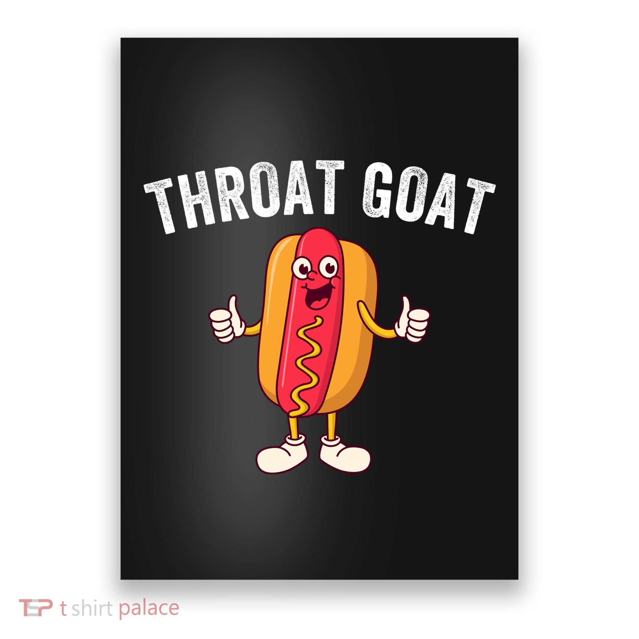 Throat Goat Inappropriate Comment Funny Gag Gift White Elephant Prank Gift Poster