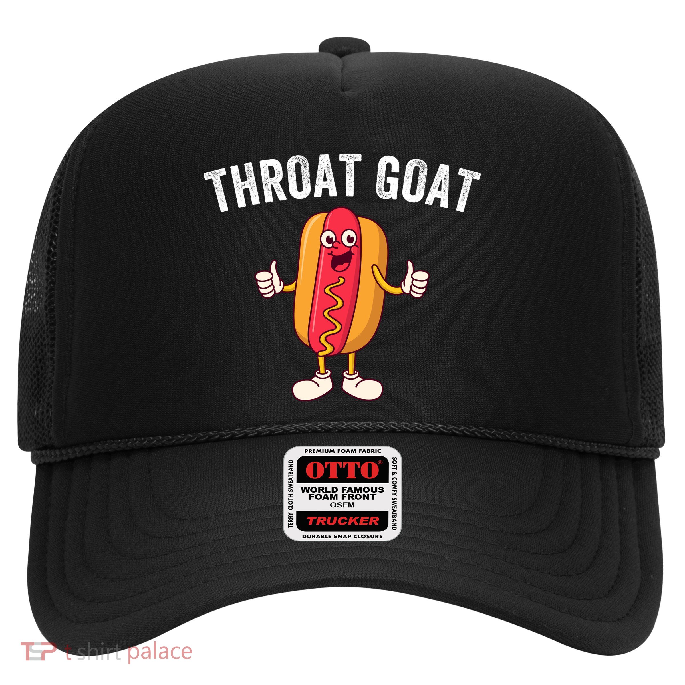 Throat Goat Inappropriate Comment Funny Gag Gift White Elephant Prank Gift Trucker Hat