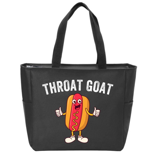 Throat Goat Inappropriate Comment Funny Gag Gift White Elephant Prank Gift Zip Tote Bag