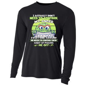 The Grouch I Actually Dont Need To Control My Anger The Grouch Funny Cooling Performance Long Sleeve Crew