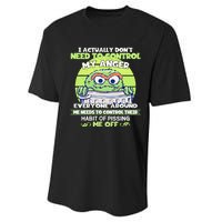 The Grouch I Actually Dont Need To Control My Anger The Grouch Funny Performance Sprint T-Shirt