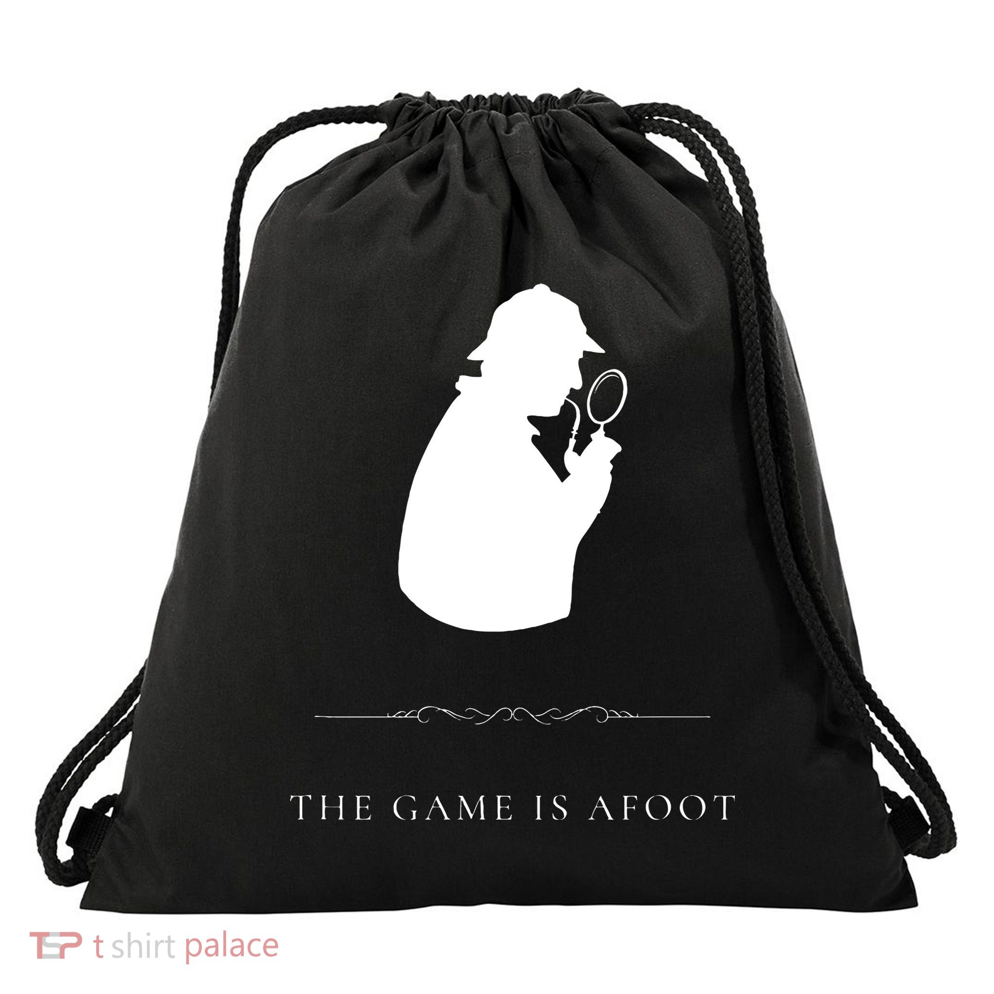The Game Is Afoot Drawstring Bag