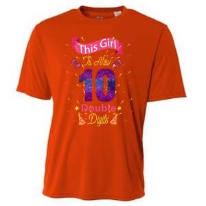 This Girl Is Now 10 Double Digit Cool Gift Cooling Performance Crew T-Shirt