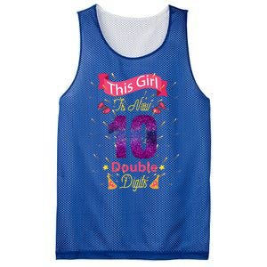 This Girl Is Now 10 Double Digit Cool Gift Mesh Reversible Basketball Jersey Tank