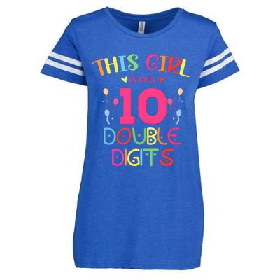 This Girl Is Now 10 Double Digits Enza Ladies Jersey Football T-Shirt