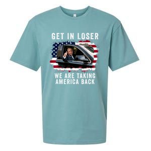 Trump Get In Loser Were Taking America Back Sueded Cloud Jersey T-Shirt