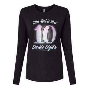 This Girl Is Now 10 Double Digits Birthday Gift Womens Cotton Relaxed Long Sleeve T-Shirt