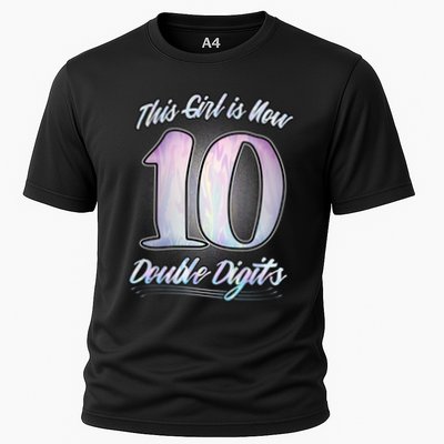 This Girl Is Now 10 Double Digits Birthday Gift Performance Shirt