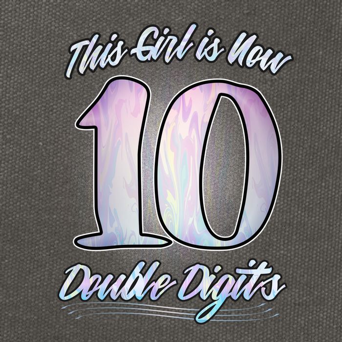 This Girl Is Now 10 Double Digits Birthday Gift Cotton Canvas Backpack
