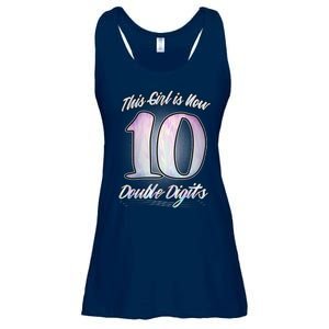 This Girl Is Now 10 Double Digits Birthday Gift Ladies Essential Flowy Tank