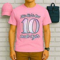 This Girl Is Now 10 Double Digits Birthday Gift T-Shirt