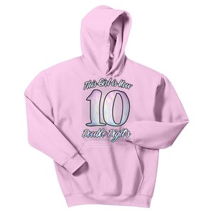 This Girl Is Now 10 Double Digits Birthday Gift Kids Hoodie