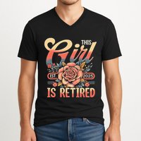 This Girl Is Retired 2025 Not My Problem Anymore V-Neck T-Shirt